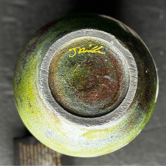 Jeremy Diller Raku Pottery Art 3 Dolphins Signed Very Nice Mint Condition - Picture 7 of 12